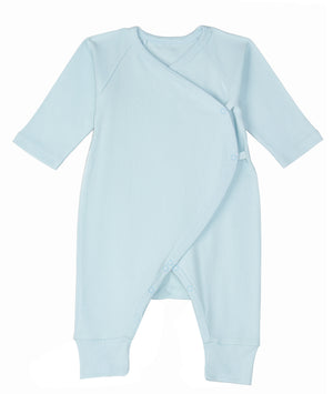 Side-Snap Kimono Drop-Needle – Blue