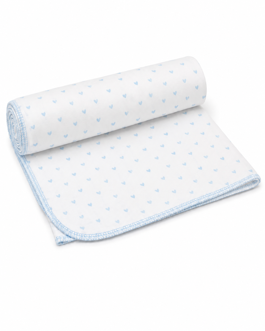 Baby Blanket – Blue Hearts