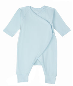 Side-Snap Kimono Drop-Needle – Blue