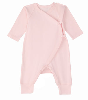 Side-Snap Kimono Drop-Needle – Pink