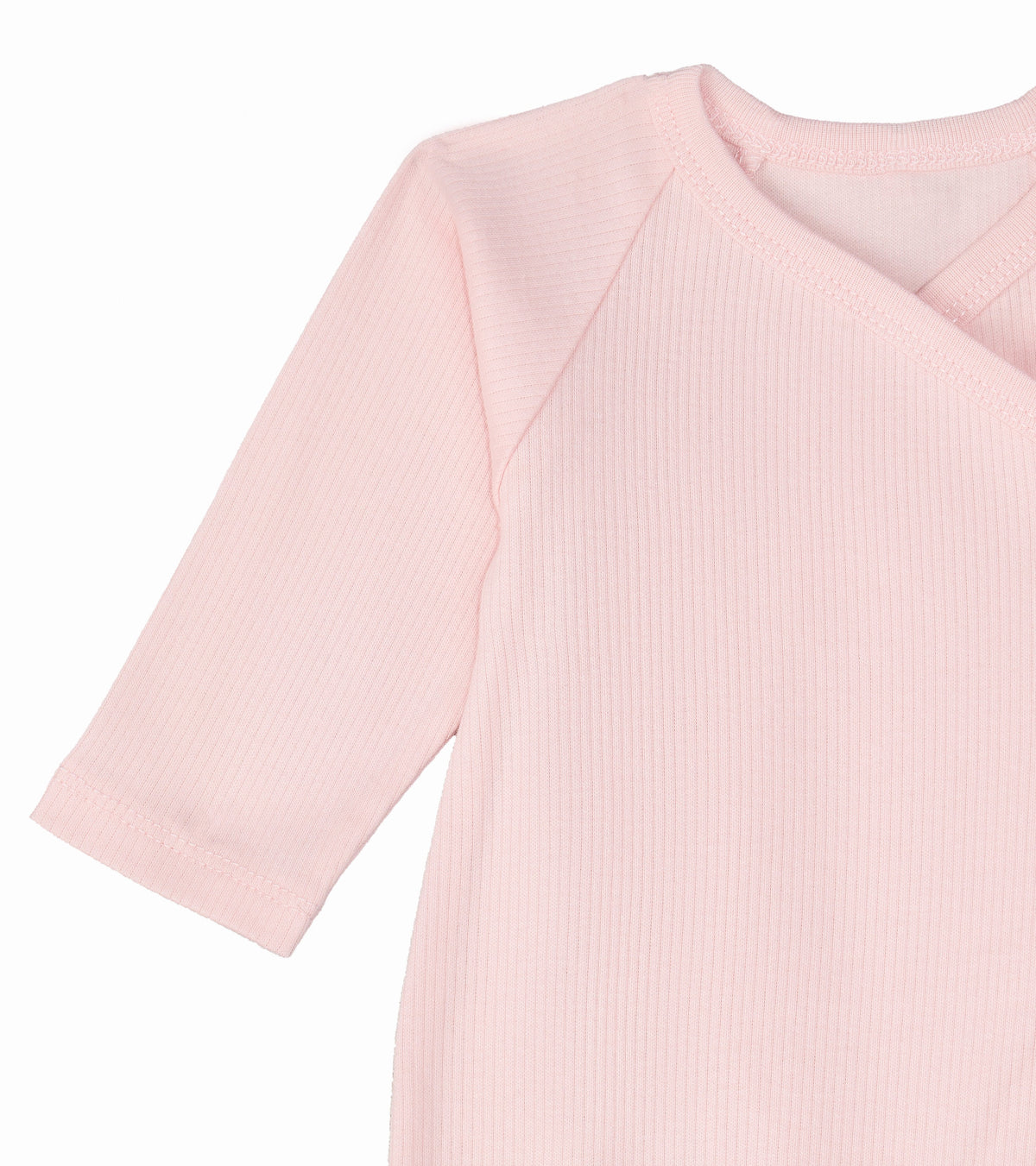 Side-Snap Kimono Drop-Needle – Pink