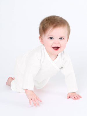 Side-Snap Kimono Muslin – Organic White