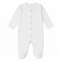 Snap-Front Footie – Blue Hearts