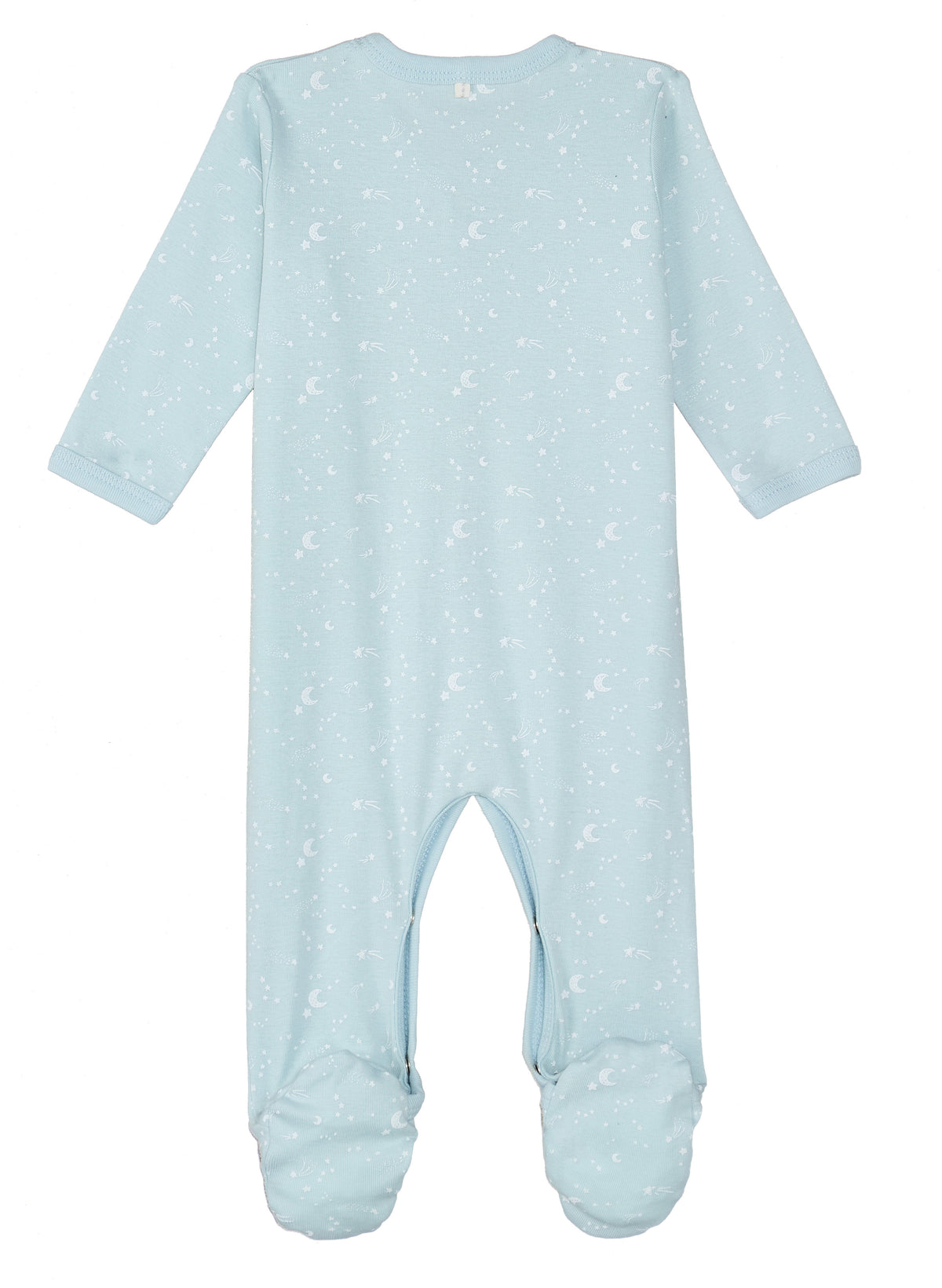Snap-Front Footie – Moon and Stars
