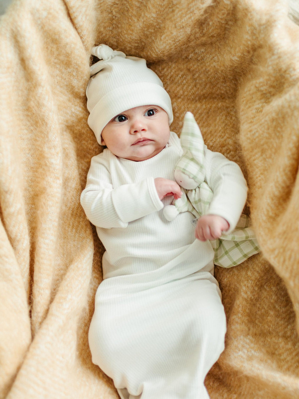 newborn knotted gown drop needle sand